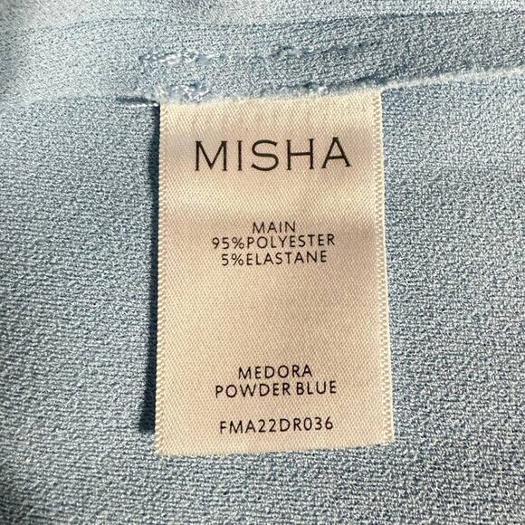 Misha Medora Strapless Cutout Midi Dress Women's 12 Powder Blue NWT - Picture 6 of 10